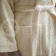 Cotton bathrobe with a hood ,,CREAM"