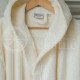 Cotton bathrobe with a hood ,,CREAM"