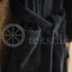 Medvilninis švelnus frotinis chalatas su gobtuvu juodos spalvos (BLACK)