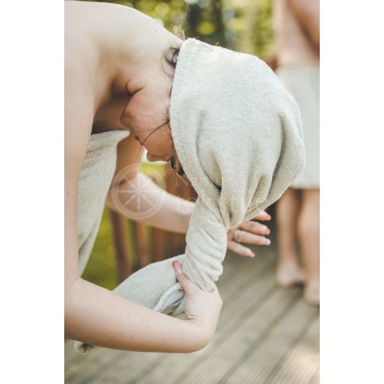 Half-linen hair towel