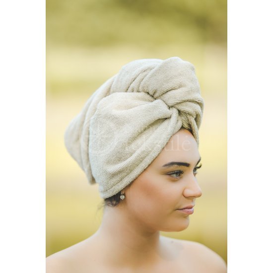 Half-linen hair towel