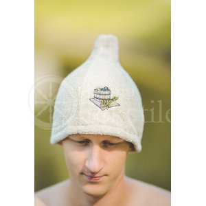 Half-linen sauna hat
