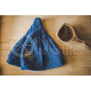 Cotton sauna hat ,,Dark blue"