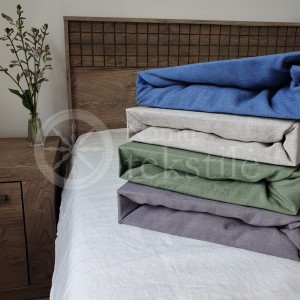 Lininės paklodės su guma