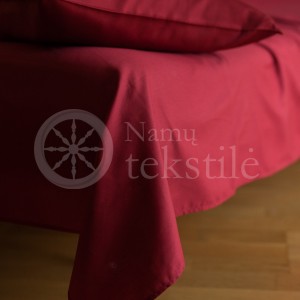 Satino paklodė be gumos (BURGUNDY) Satino paklodė be gumos (BURGUNDY)