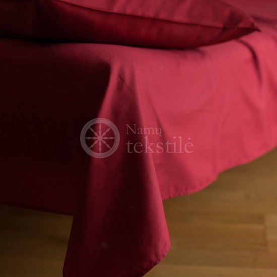 Satino paklodė be gumos (BURGUNDY) Satino paklodė be gumos (BURGUNDY)
