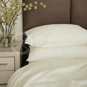 Mako satino patalynės komplektas vienspalvis LIGHT CREAM