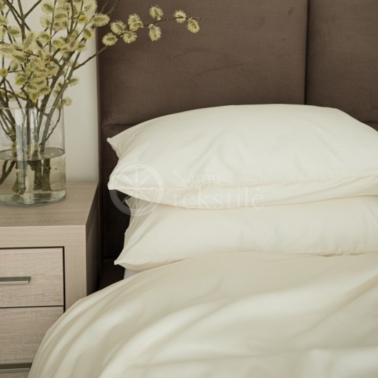 Mako satino patalynės komplektas vienspalvis LIGHT CREAM