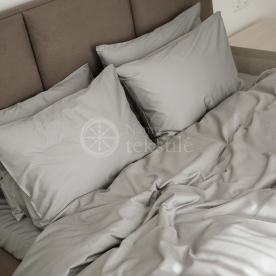 Mako satino patalynės komplektas vienspalvis LIGHT GREY