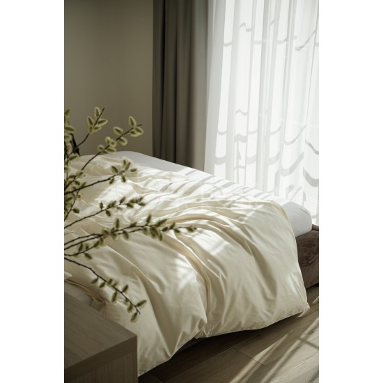 Mako satino patalynės komplektas vienspalvis LIGHT CREAM