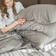 Mako satino patalynės komplektas vienspalvis LIGHT GREY