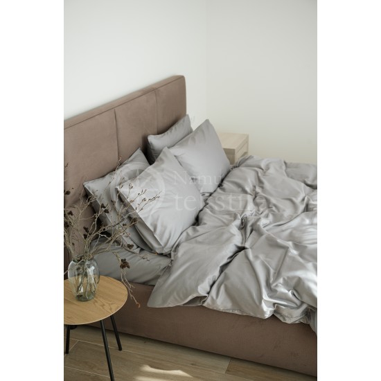 Mako satino patalynės komplektas vienspalvis LIGHT GREY
