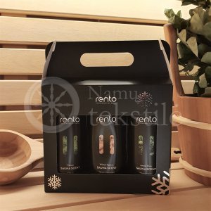 Saunos aromatų rinkinys dėžutėje (Arktinė pušis, Žiemos prieskoniai, Miškas)