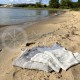 Puslininis vaflinis pilkas vonios rankšluostis 65x125