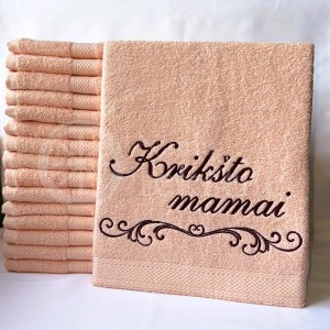 Siuvinėtas proginis rankšluostis "Krikšto mamai"