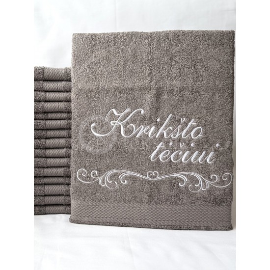 Siuvinėtas proginis rankšluostis "Krikšto tėčiui"