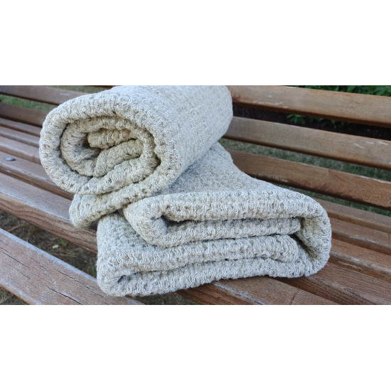 Linen grey bath towel