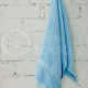 Bamboo fibre terry bath towel blue