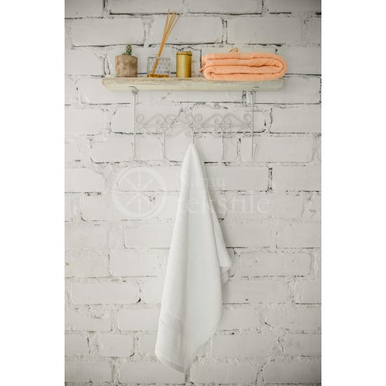 Cotton terry towel white