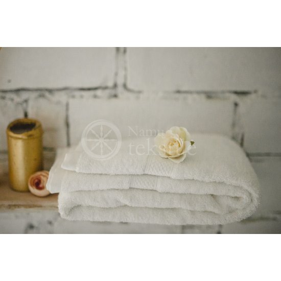 Cotton terry towel white