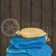 Bamboo fibre terry bath towel dark blue