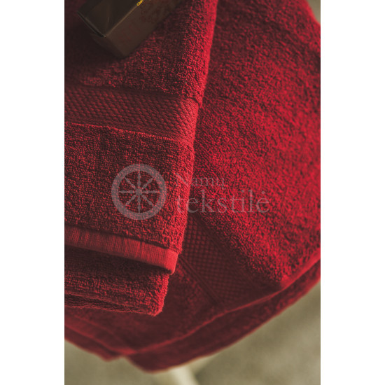 Cotton terry towel burgundy