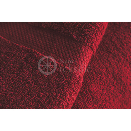 Bamboo fibre terry bath towel burgundy