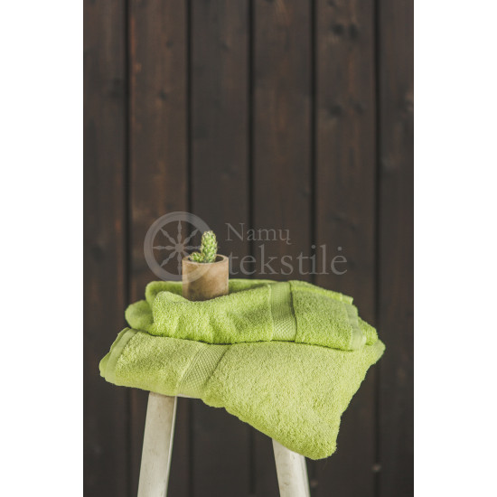 Cotton terry towel light green