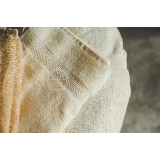 Cotton terry towel cream