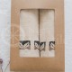 Set of towels with a design in a box BEIGE