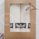 Set of towels with a design in a box CREAM