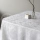 Jacquard linen tablecloth LELIJA (white)