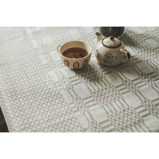 Jacquard linen tablecloth KLĖTIS