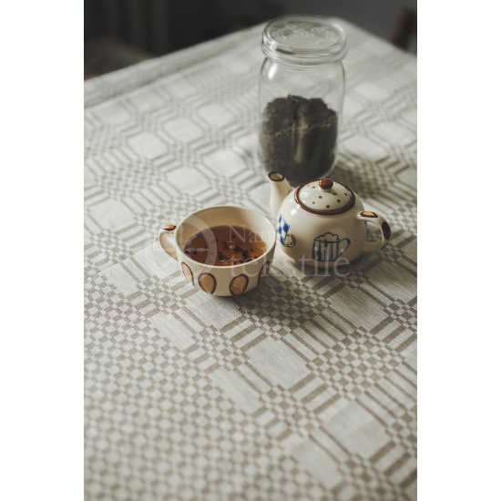 Jacquard linen tablecloth KLĖTIS