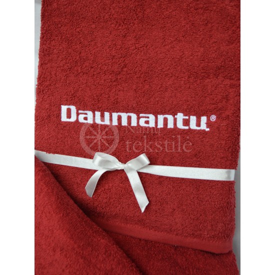 Šukuotinės medvilnės frotinis vonios rankšluostis su Jūsų įmonės logotipu 