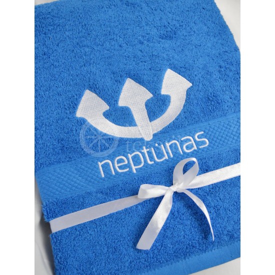 Šukuotinės medvilnės frotinis vonios rankšluostis su Jūsų įmonės logotipu 