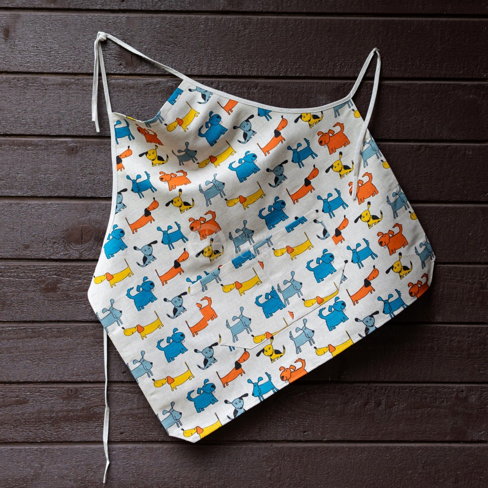 Kitchen aprons : Colourful half-linen kitchen apron &quo ...