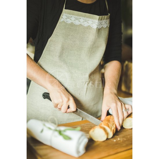 Half-linen white waffle surface towel