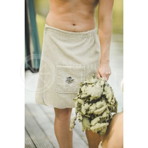 Half-linen men's sauna apron