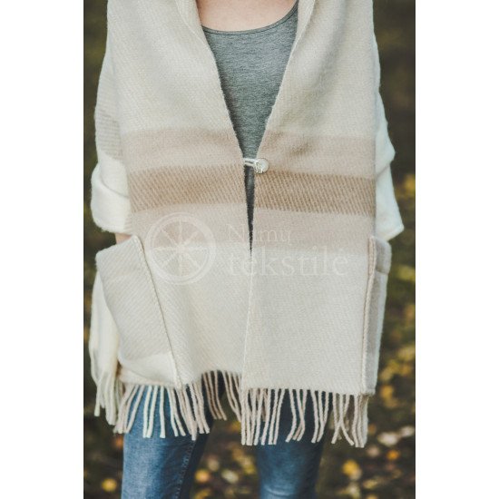 Scarf with pockets BEIGE04